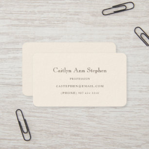 Elegant Cream Business Card