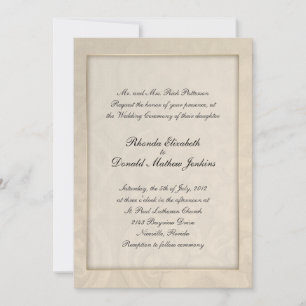 Elegant Cream Custom Wedding Invitation