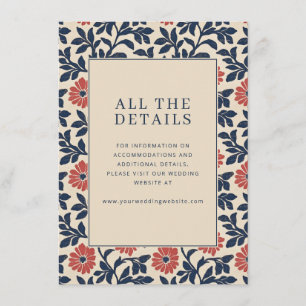 Elegant Cream Floral Border Enclosure Card