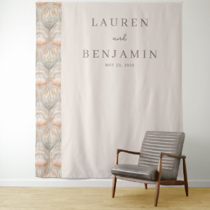 Elegant Cream Floral Tapestry