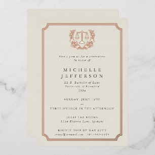 Elegant Cream Law School Graduation Party