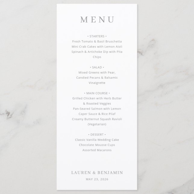 Elegant Cream Menu Template (Front)