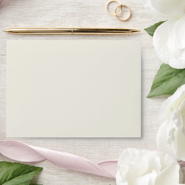Elegant Cream Modern Typography Minimalist Wedding Envelope (Wedding)