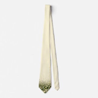 Elegant Cream & Sage Green Meadow Wildflower Tie