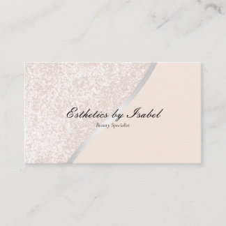 Elegant Cream Sparkle Aesthetician Business Card