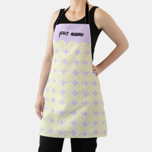 Elegant Cream Swirl Pattern Apron