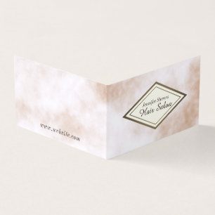 Elegant cream tan marble look business card