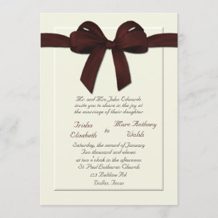 Elegant Cream Wedding Invitation