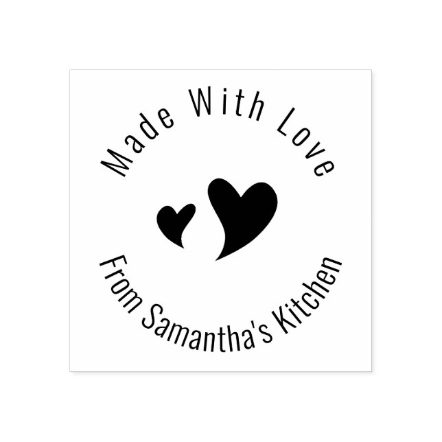 Elegant Create Your Own Made With Love Rubber Stamp (Imprint)