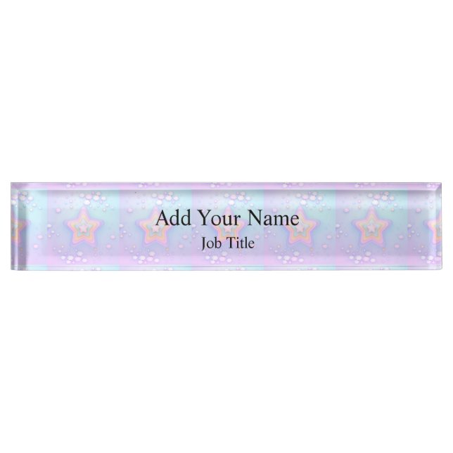 Elegant Create Your Own Photo & Name Nameplate (Front)