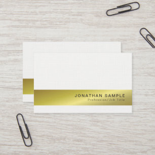 Elegant Creative Gold Look Premium Linen Luxury Business Card