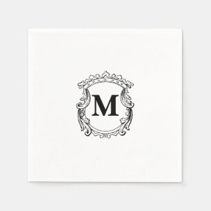 Elegant Crest Custom Monogram Napkin
