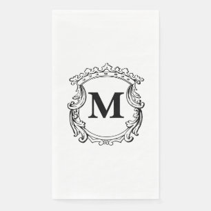 Elegant Crest Custom Monogram Napkin
