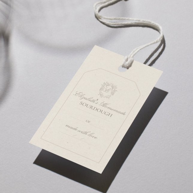 Elegant Crest DIY Homemade Gift Label (Add a personal touch to your DIY and homemade gifts with this elegant label.)