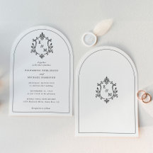 Elegant Crest Monogram Arch Wedding