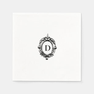 Elegant Crest Monogram Wedding Napkin