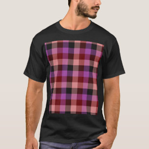 Elegant crimson and plum plaid seamless pattern T-Shirt