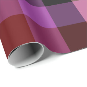 Elegant crimson and plum plaid seamless pattern  wrapping paper