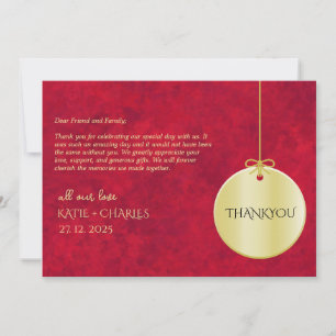 Elegant Crimson gold luxury royal Thank you card