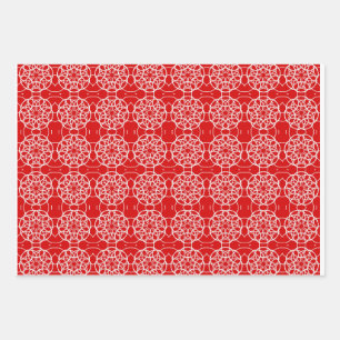 Elegant Crimson Scrolls Wrapping paper