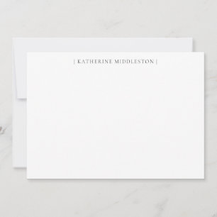 Elegant Crisp White Note Card