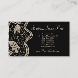 Elegant Crochet Lace - Handmade Business Card