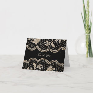 Elegant Crochet Lace Thank You Card