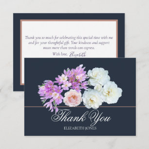 Elegant Crocus & Rose Bridal Shower Thank You Card