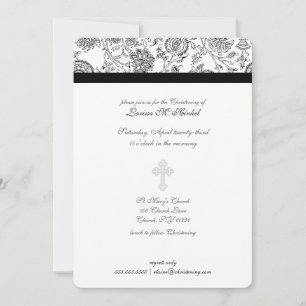 Elegant Cross Christening Invitations