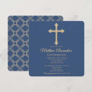 Elegant Cross Confirmation Invitation