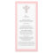 Elegant Cross in Pink Menu Page Rack Card