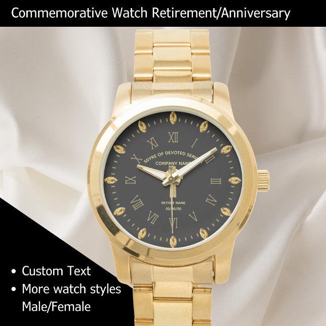 Elegant Cross Retirement Commemorative Black Gold Watch (Creator Uploaded)
