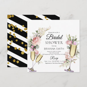 Elegant Crown Bouquet Bridal shower Invitation