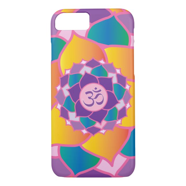 Elegant Crown Chakra Yoga Meditation Enthusiast's Case-Mate iPhone Case (Back)