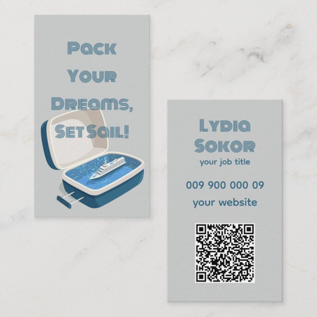 Elegant Cruise Travel Business Card (Front/Back)