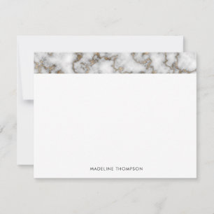 Elegant Crusted Gold Marble Classic Typography Card
