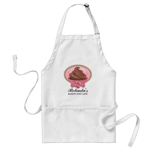 Elegant Cupcake Bakery Personalised Apron (Front)