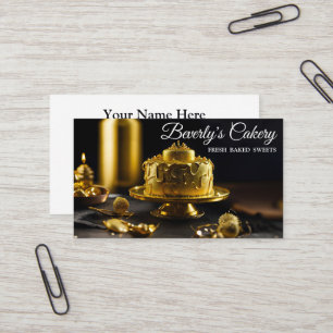 Elegant Cupcake Bakery Sweets Business Card