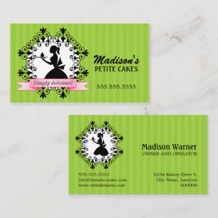 Elegant Cupcake Green Business Card