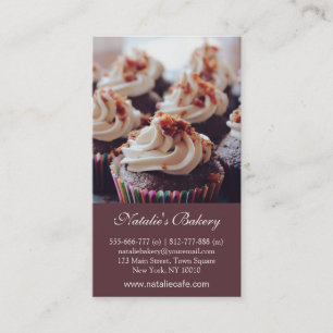 Elegant Cupcakes Bakery Business Cards Photo