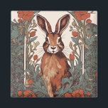 Elegant Curious Hare William Morris Inspired Magnet<br><div class="desc">Add a touch of elegance to your space with this beautiful magnet featuring a curious hare surrounded by intricate, William Morris-inspired floral patterns. This charming design combines classic art with nature’s whimsy, making it a perfect decorative piece for your fridge or magnetic board. Ideal for art lovers and those who...</div>