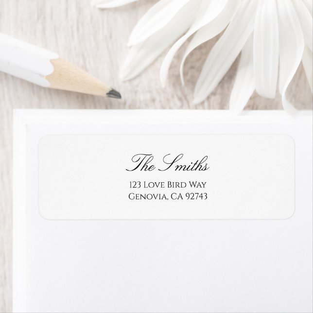 Elegant Cursive and Block Font Return Address  (Insitu)