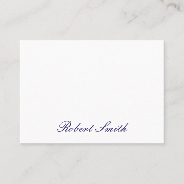 Elegant Cursive (Deep Purple) Business Card (Front)