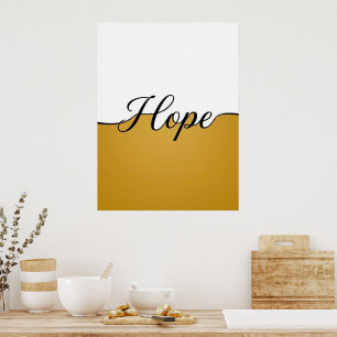 Elegant Cursive Hope Minimalist Wall Print