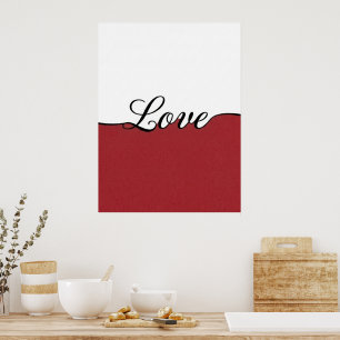 Elegant Cursive Love Minimalist Wall Print