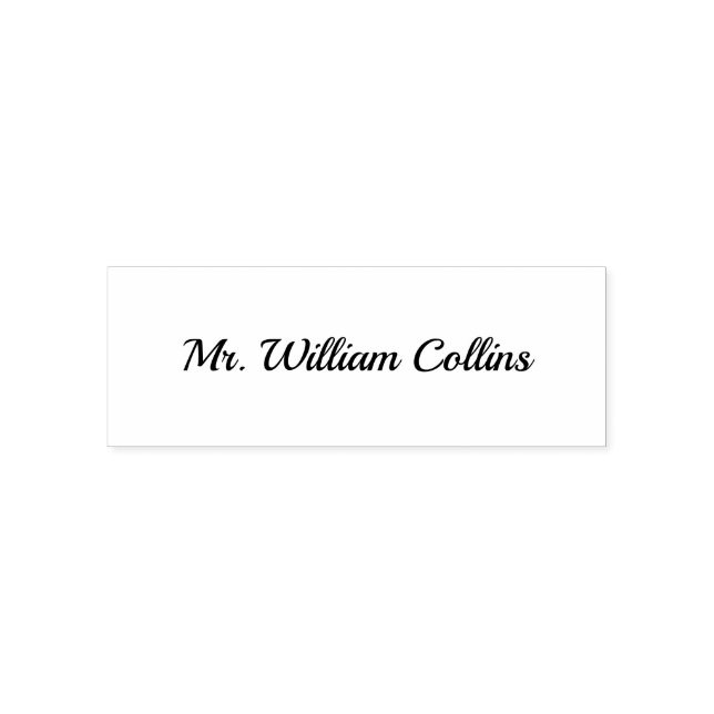 Elegant Cursive Script Personalised Signature  Self-inking Stamp (Design)