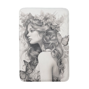 Elegant Custom Add Your Own photo gift for Wifey Bath Mat