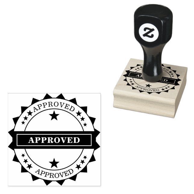 Elegant Custom Approved  Rubber Stamp (Stamped)