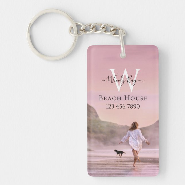 Elegant Custom Beach House  Key Ring (Front)