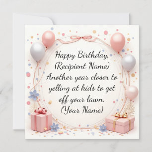 Elegant Custom Birthday Card – Personalised Name 